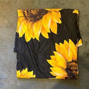Luckless Outfitters Sunflower Duvet Cover - Black and Yellow